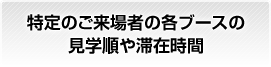 特定のご来場者の各ブースの見学順や滞在時間