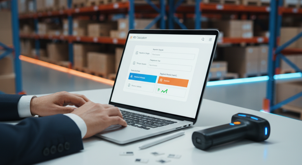 ROI試算の簡易モデルを表したイメージ