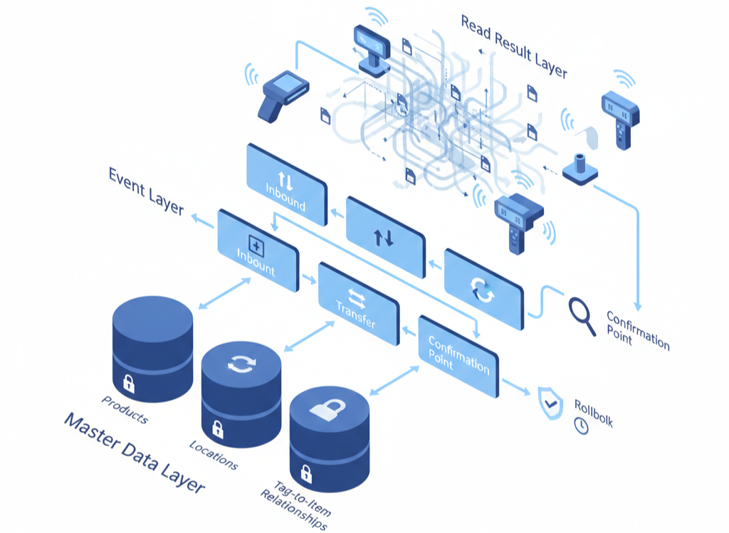 データの持ち方と更新ルール（正のデータ・イベント・差分・確定の流れ）