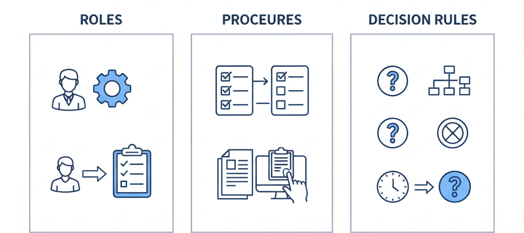 RFID棚卸を標準化するために決めるべきポイントの整理イメージ