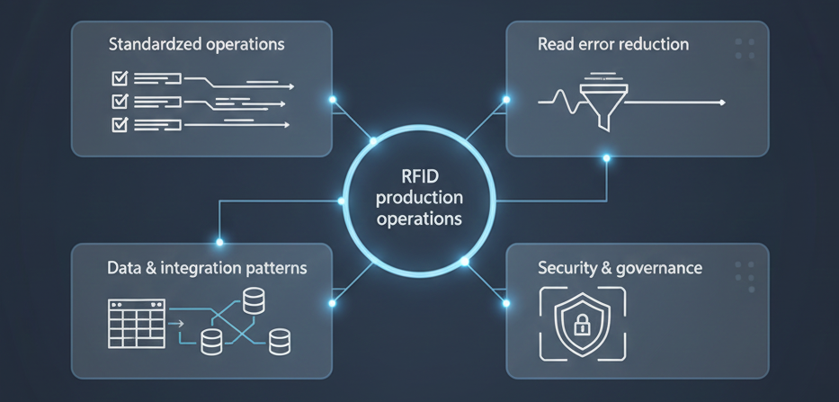 RFID運用改善ノウハウを実務別に整理したイメージ