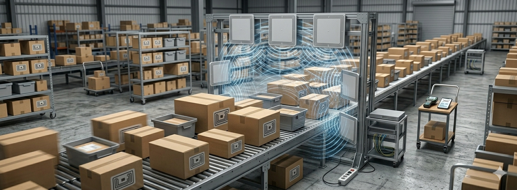 Bluetooth対応RFIDリーダーが向きにくい通過管理や常設運用のイメージ