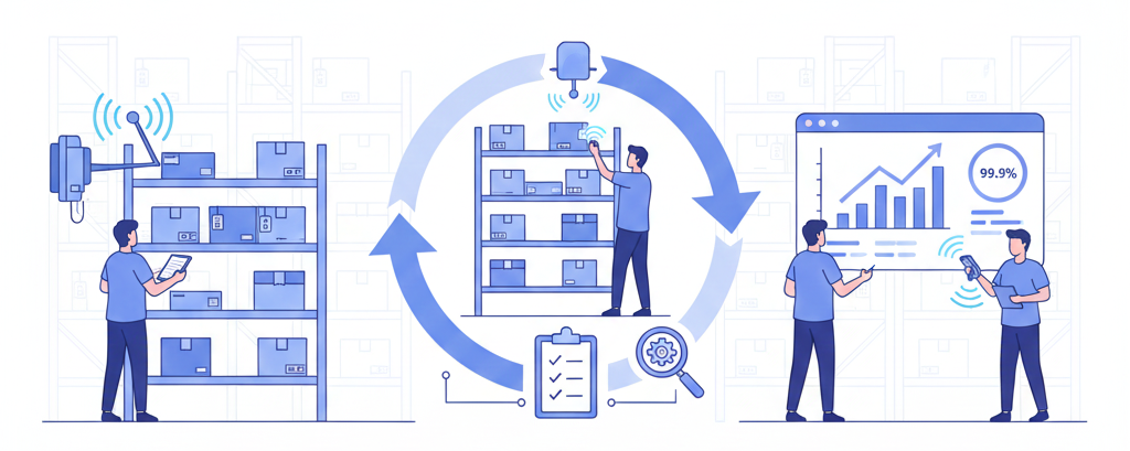 RFID運用の継続改善イメージ
