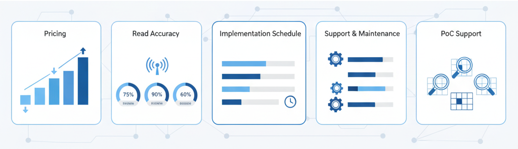 RFID業者比較のポイントイメージ