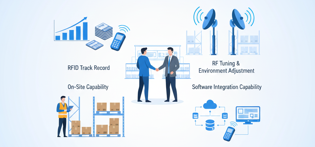 RFID業者選びで重視すべき視点の整理イメージ