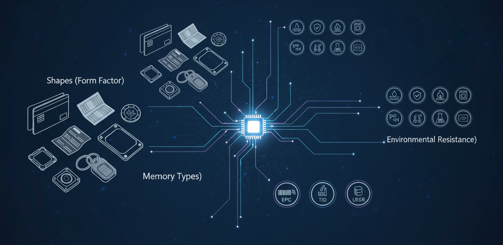 RFIDタグの形状(ラベル・カード・オンメタル・耐熱/耐薬品 など)とメモリ領域(EPC/TID/User)の使い分け