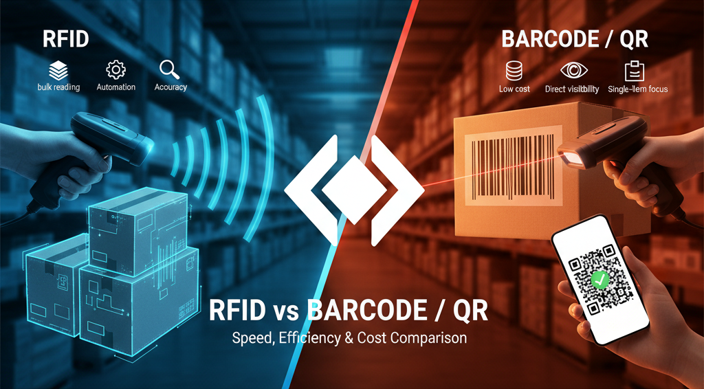 RFIDとバーコード/QRはどちらが最適?