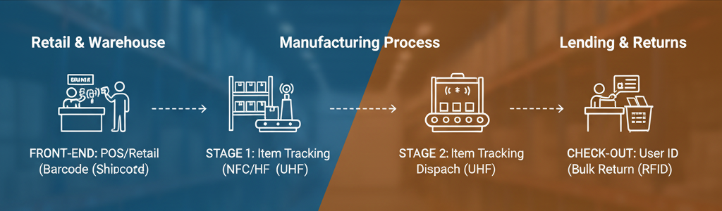 RFIDとバーコードの併用パターン